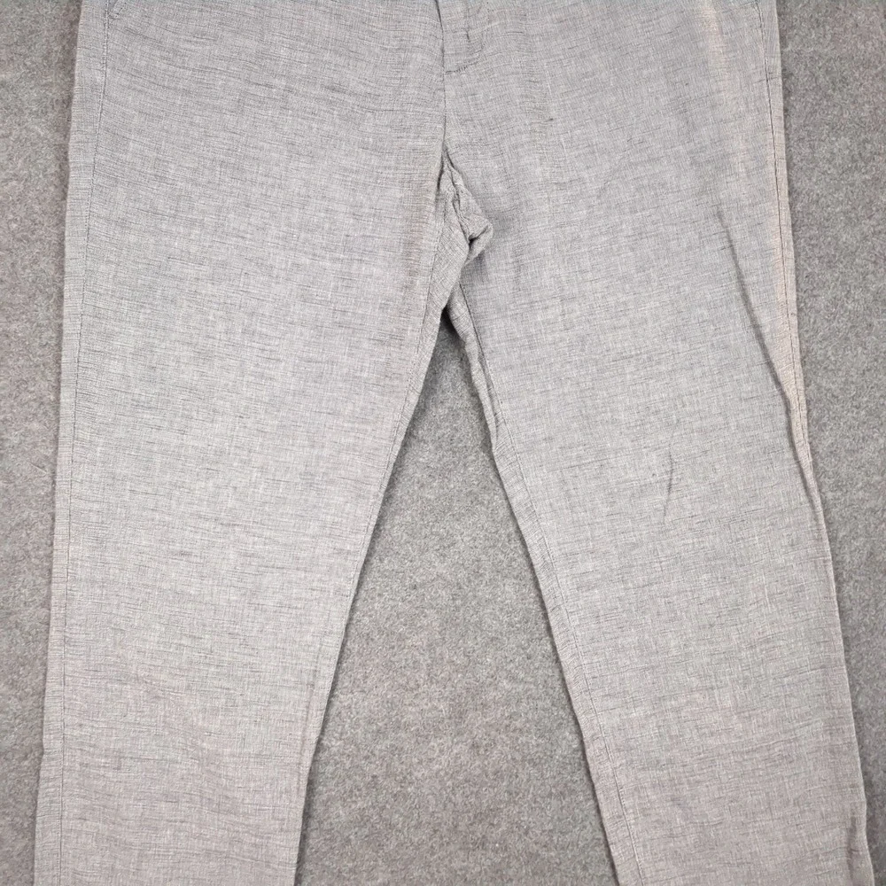 Banana Republic Aiden Fit Mens 36x32 Gray‎ Linen Blend Slim Chino Pants Slacks